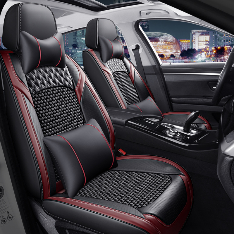 2023年新款全包皮冰丝四季通用汽车坐垫夏季凉垫五座垫套跨境批发