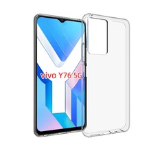 Vivo Y76 5G版手机壳高透TPU清水套适用贴皮素材软胶防滑防水纹