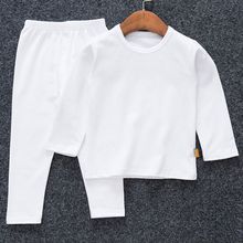 儿童内衣套装幼儿园3-7岁宝宝男 女童白色表演小孩紧身打底衫
