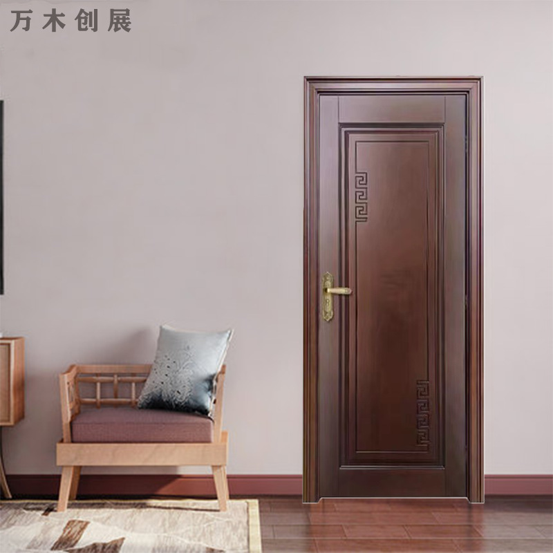 定制实木门胡桃木房门新中式沙比利原木门红橡平开门菠萝格烤漆门