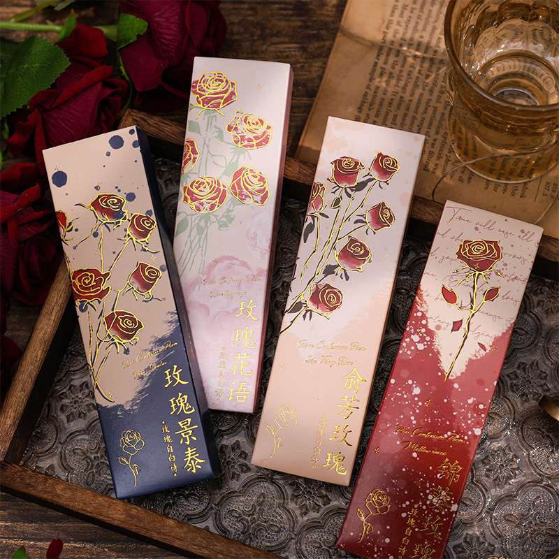 yueshen cultural creative rose confession poem chinese style bookmark blank diy paper creative primary school student gift high sense