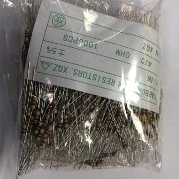 470ohm 470r 470欧 1/4w瓦 精度±5% 插件 直插 碳膜色环电阻器
