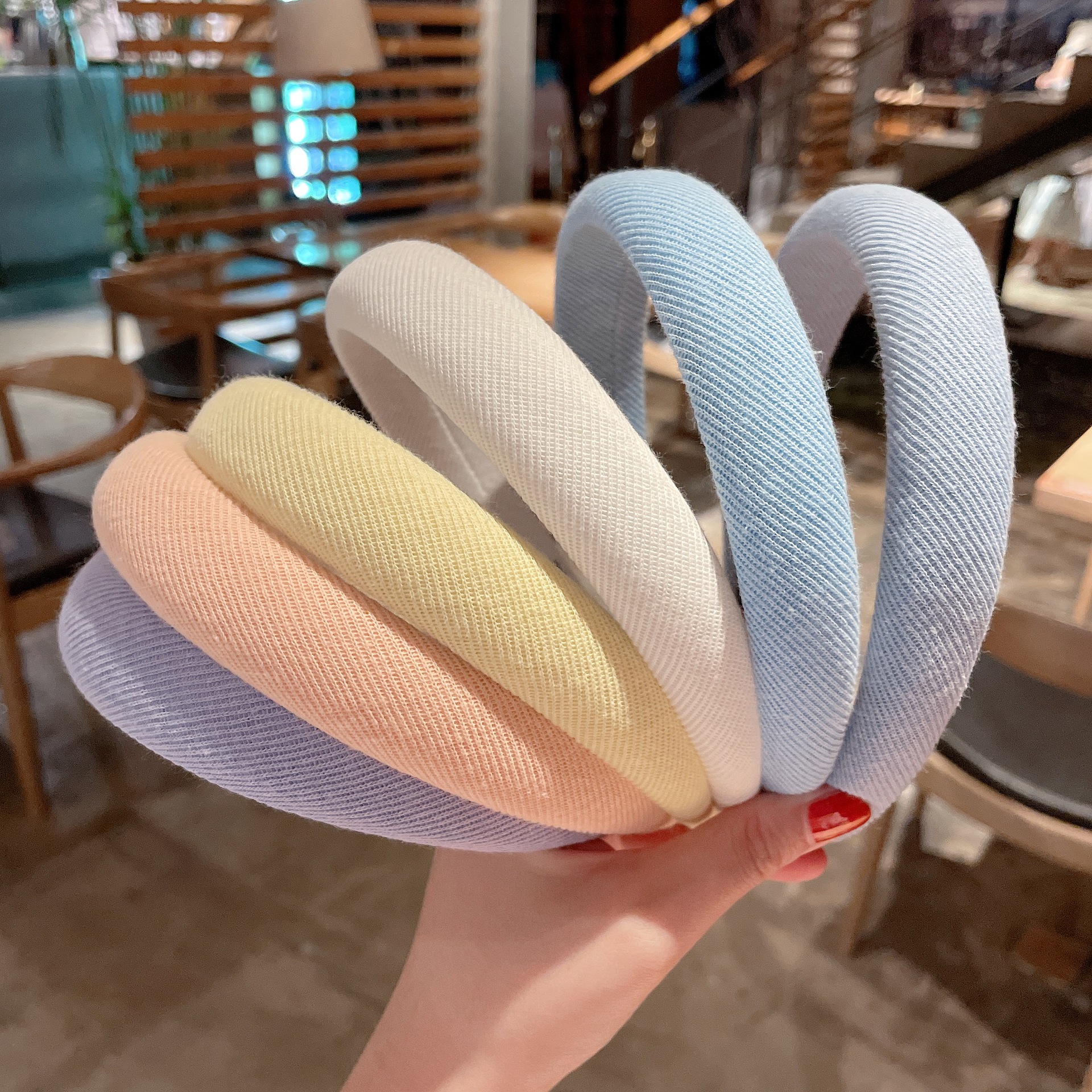 韩国高颅顶糖果色海绵发箍韩式奶油色网红外出宽压发卡洗脸发饰女