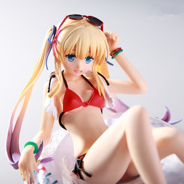 英梨梨泳装可拆泳圈手办动漫模型摆件玩具路人女主泽斯潘塞水坐姿