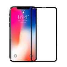 适用苹果12钢化膜iphone11promax丝印全屏高清8plus手机膜xr批发