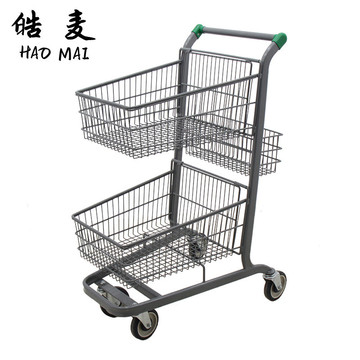 三篮双层超市购物车手推车提篮车