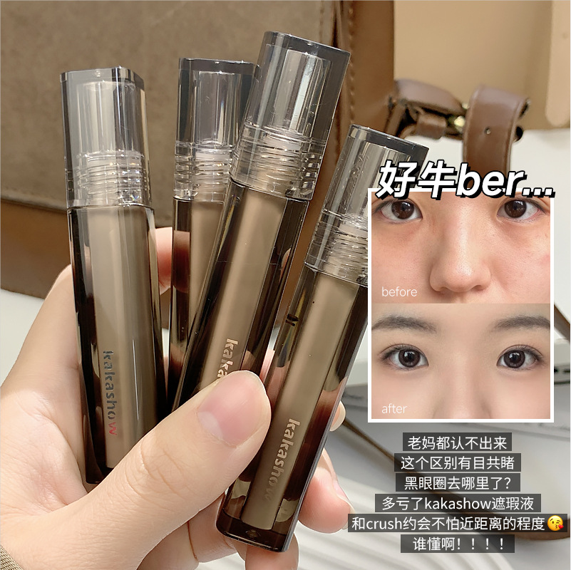kakashow beautiful face liquid concealer cover dark circles tear groove acne marks facial freckles points cheap concealer