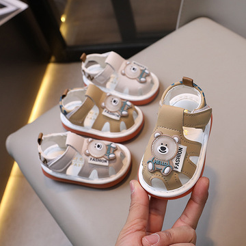 一件代发夏季宝宝学步鞋婴儿软底凉鞋男女婴儿叫叫鞋0-1-2岁批发