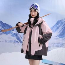 两件套冲锋衣羽绒服女冬季2023新款韩版宽松加厚保暖连帽外套