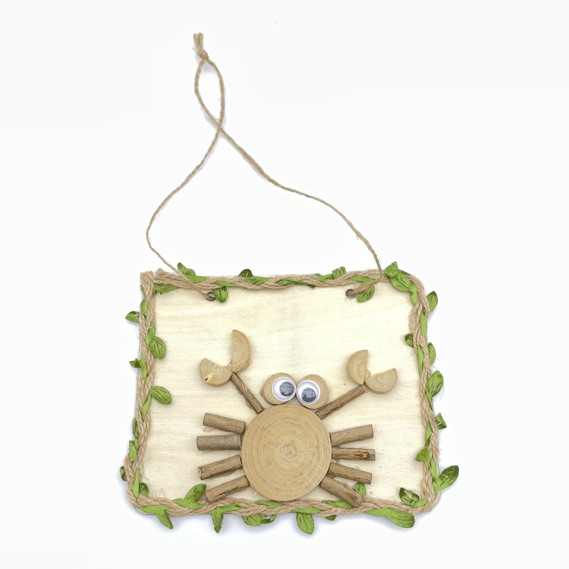 创意diy原木画材料包创意自然原木画树枝画幼儿园相框