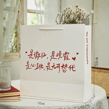 创意花店女装礼品袋手提袋包装礼物袋生日大号可装鞋盒高级感送情