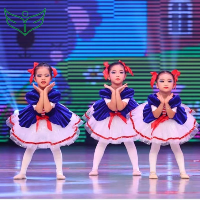 幼儿园表演服纱裙六一儿童演出服蓬蓬裙舞台女童公主裙可爱舞蹈服