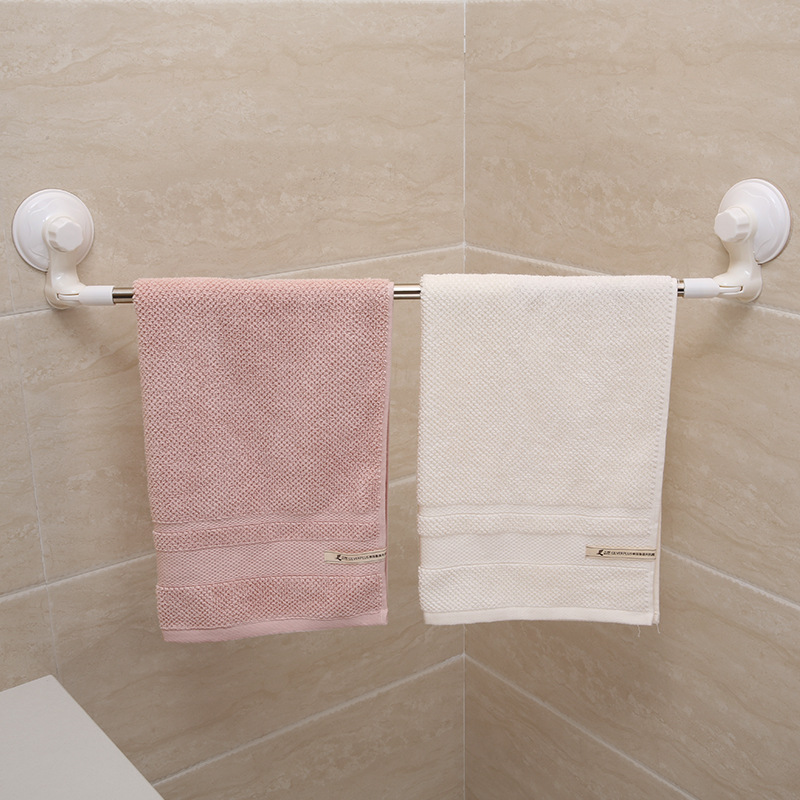浴室强力吸盘式毛巾架不锈钢免打孔浴巾架单杆毛巾杆卫生间毛巾挂