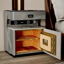 时尚智能床头柜保险柜一体现代简约烤漆多功能无线充电收纳保险箱