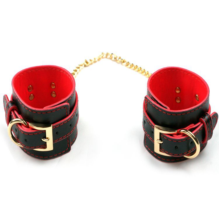 sm成人情趣用品 双面皮革手铐 夫妻同志另类捆绑束缚 情趣刑具