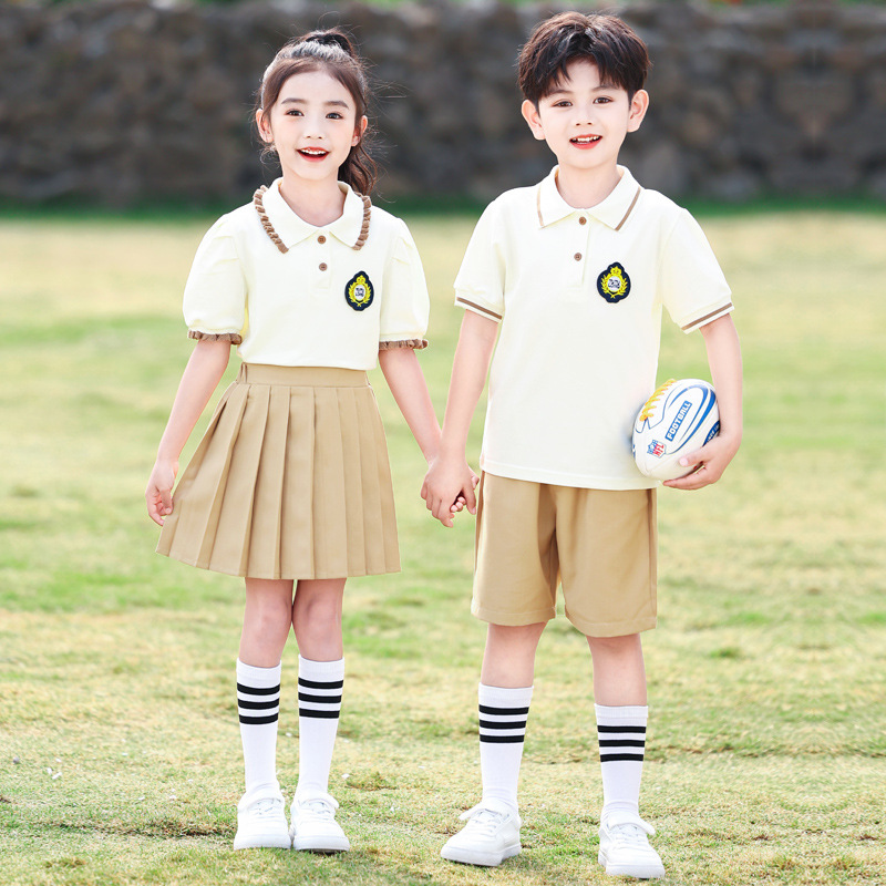 幼儿园园服夏装英伦风纯棉小学生校服运动会套装夏季儿童毕业班服
