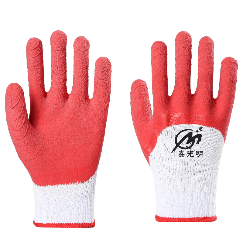 Production and Supply Latex Foam Gloves Labor Protection Gloves Non-Slip Wear-Resistant Protective Gloves Factory Direct Sales