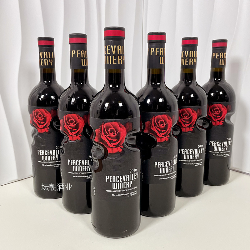 法国进口干红葡萄酒 天使之手黑玫瑰14度6瓶聚会喜宴送礼红酒