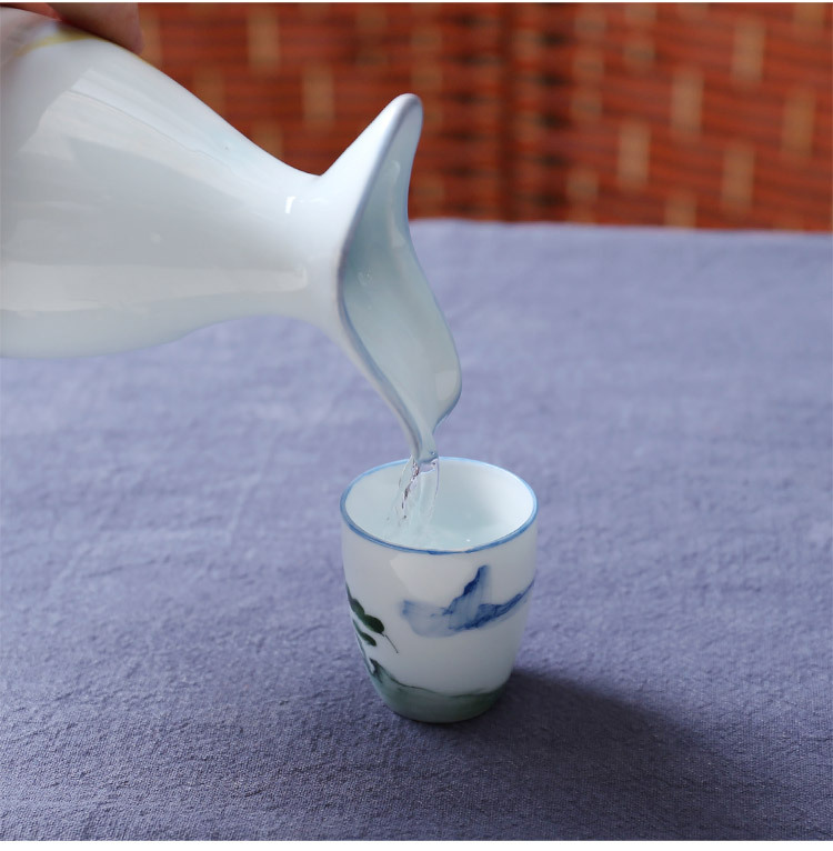 白酒分酒器小酒杯套装古风酒具小酒杯陶瓷老式小酒盅中式传统家用