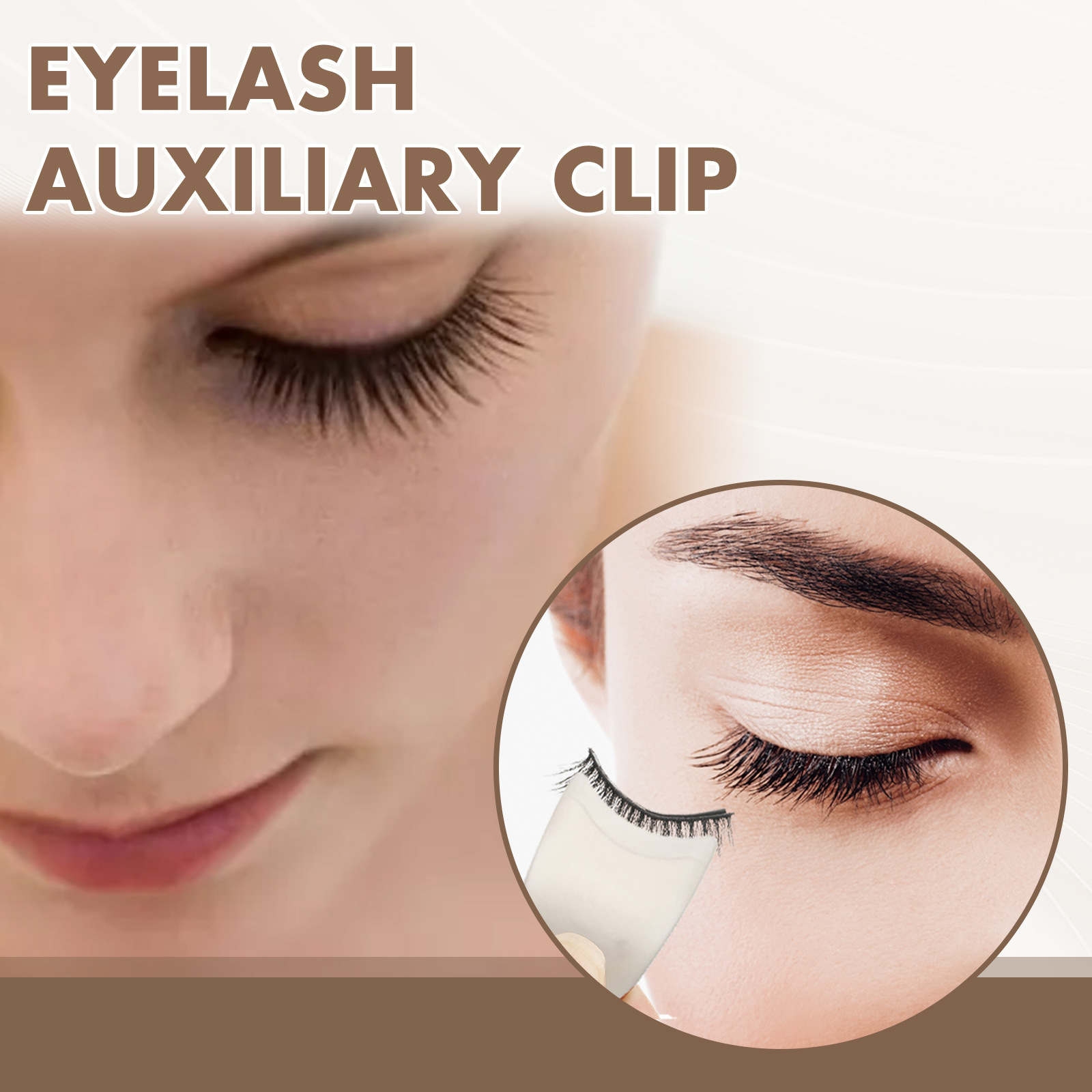 Eelhoe Eyelash Auxiliary Clip Stick False Eyelash Curling Eye Eyeliner Beginner Auxiliary Beauty Tools