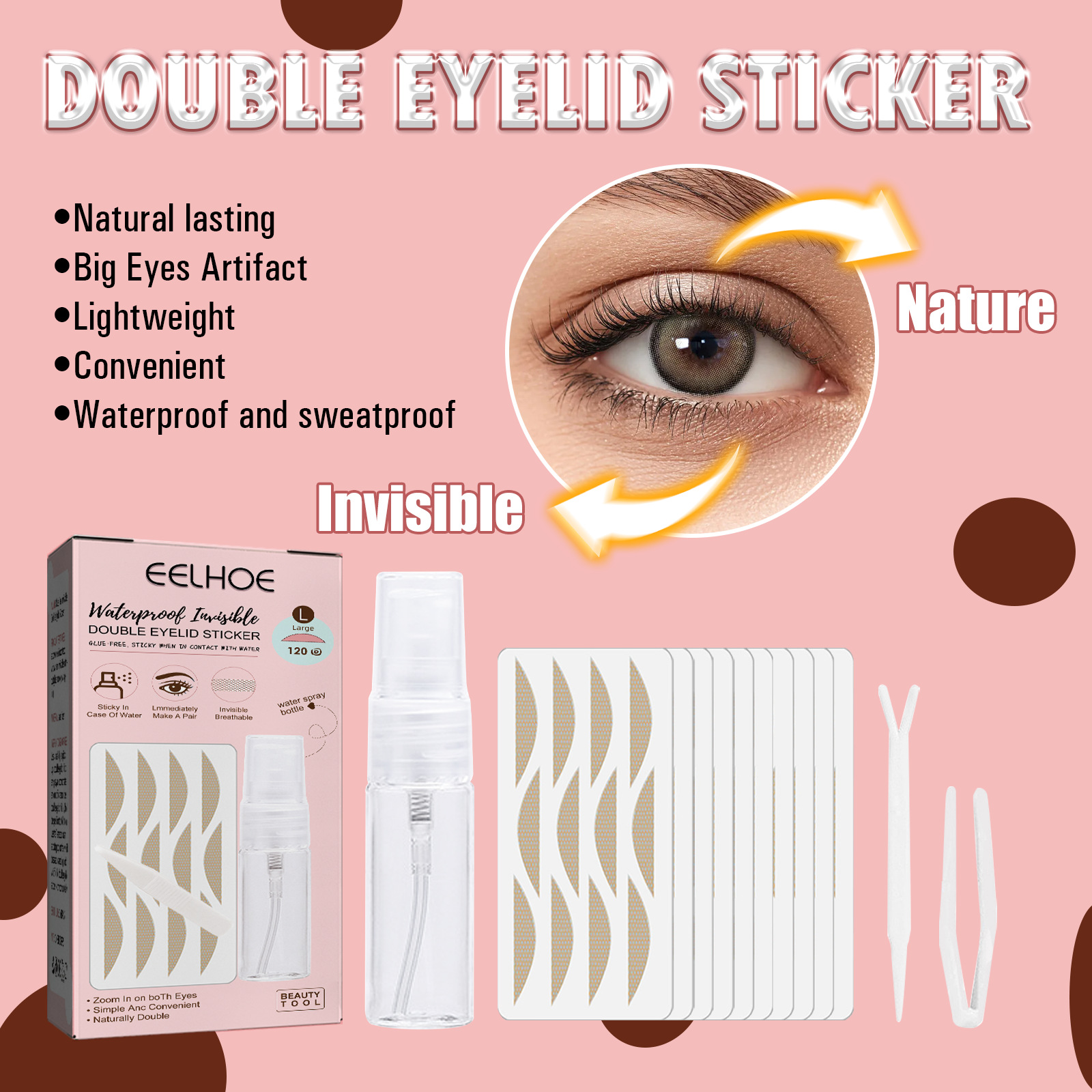 Eelhoe Lace Seamless Double Eyelid Stickers