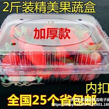 一次性水果蔬包装盒塑料1000克2斤装莓保鲜盒有盖透明食品包邮