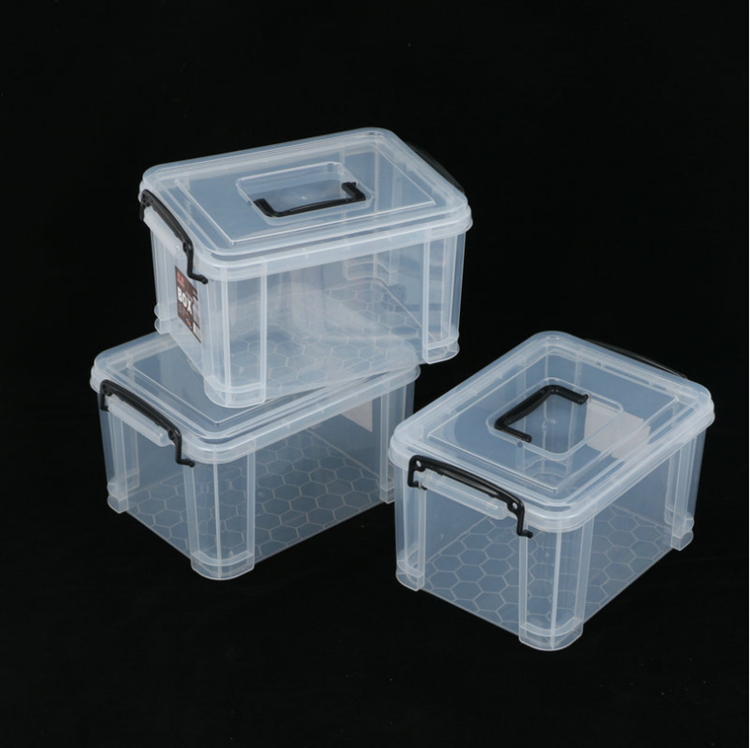厂家高透明塑料手提收纳箱储物盒礼品印字logo赠品新款整理箱包邮
