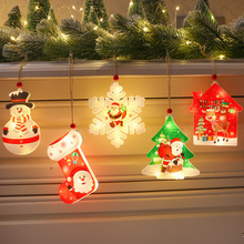 厂家直供圣诞节装饰品闪烁小方盒彩灯房间装饰圣诞树挂件氛围灯