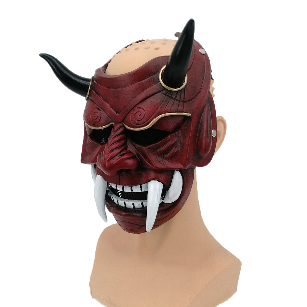 万圣节树脂赤般若面具 影视周边cosplay道具 红色魔鬼般若面具