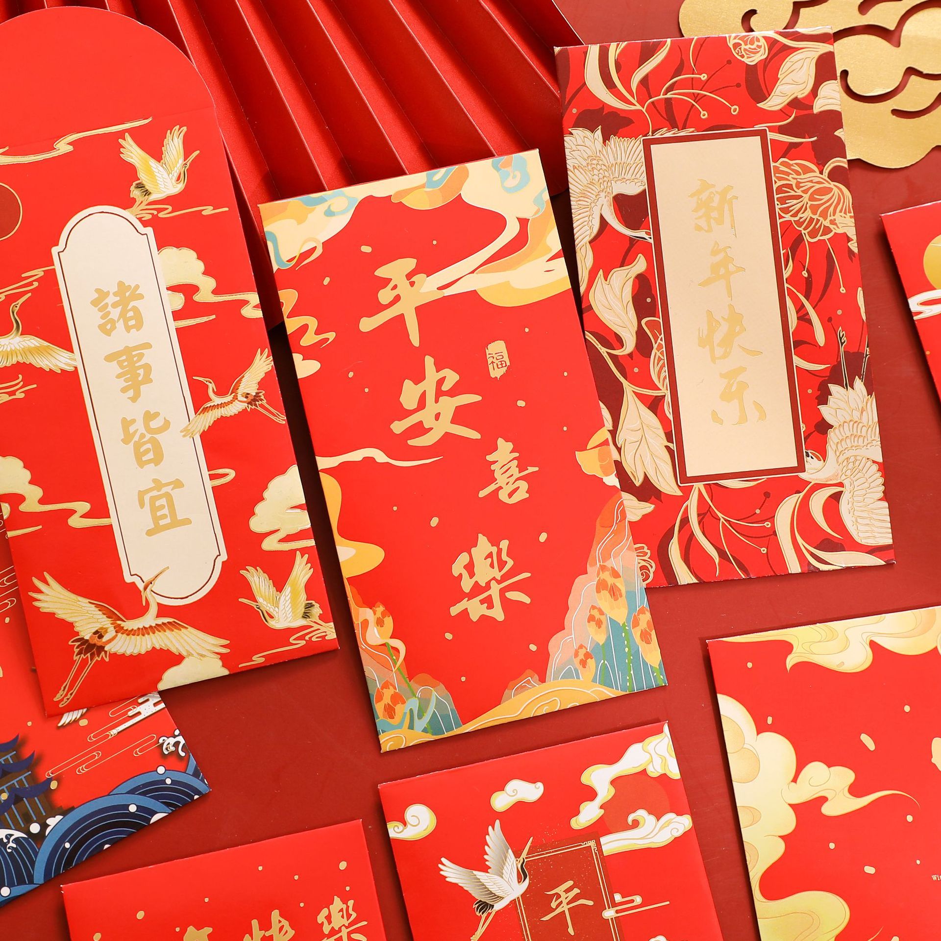 麦猫 国潮新年红包 创意过年通用利是封红包袋结婚节日红包10个装