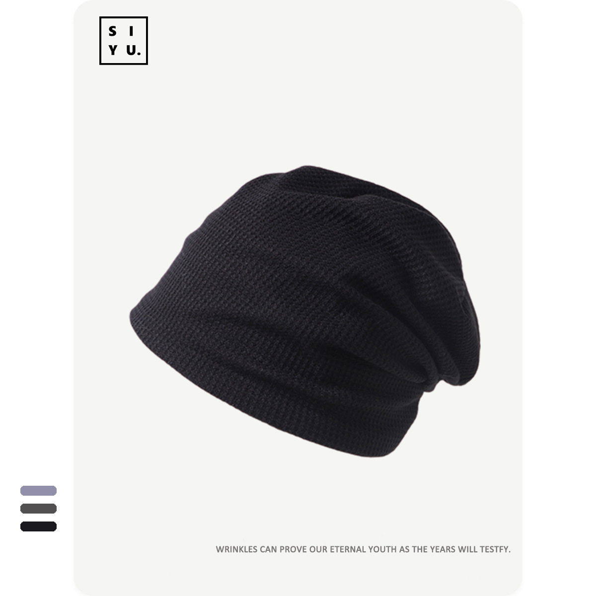 Internet Celebrity Pile Heap Cap Black Hat Female Spring and Autumn All-Match Beanie Hat Toque Korean Fashion Japanese Style Knitting Male Woolen Cap