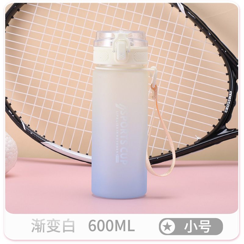 2024 New Gradient Color Large Capacity Portable Plastic Water Cup Creative Student Direct Drink Cup Men and Women Sports Cup