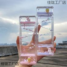 抖音网红同款冰淇淋兔子油滴摆件创意计时入油沙漏新奇特解压礼品