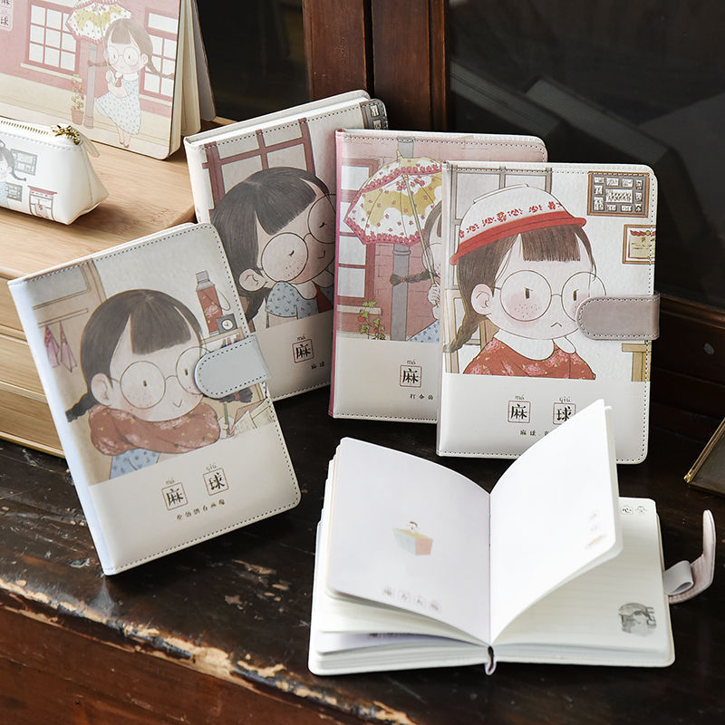 手账本麻球笔记本女生日记本卡通可爱皮面新疆西藏专链-阿里巴巴