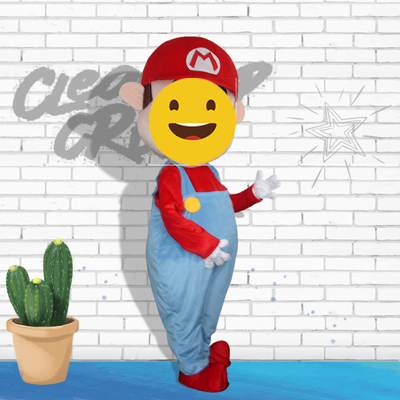 超级玛丽行走卡通人偶服装道具动漫人物活动表演玩偶服马里奥兄弟