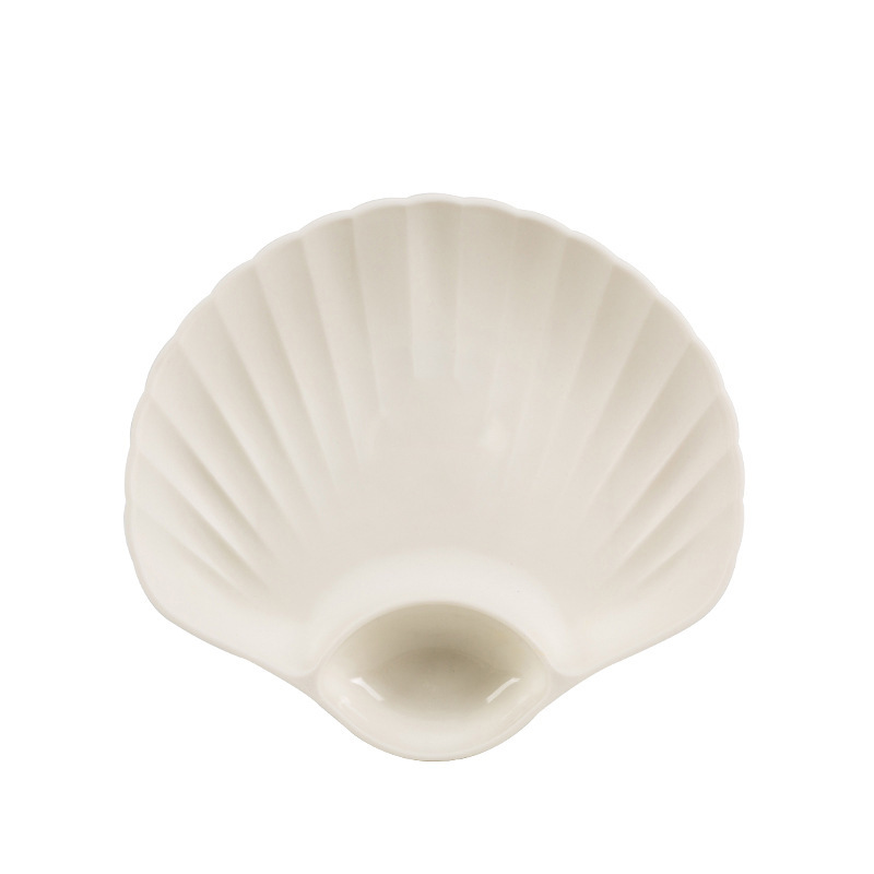 Simple Style Shell Dim Sum Plate Free of BPA Dishwasher Available Melamine Dish French Fries Dish