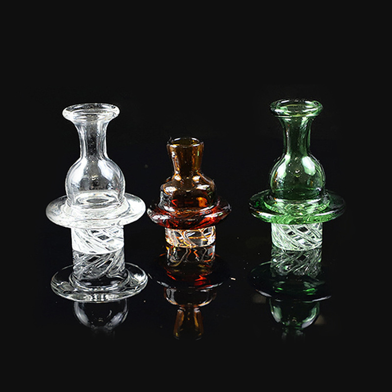 厂家定制玻璃工艺品高硼硅玻璃烟具制品彩色烟钉烟盖玻璃水烟配件