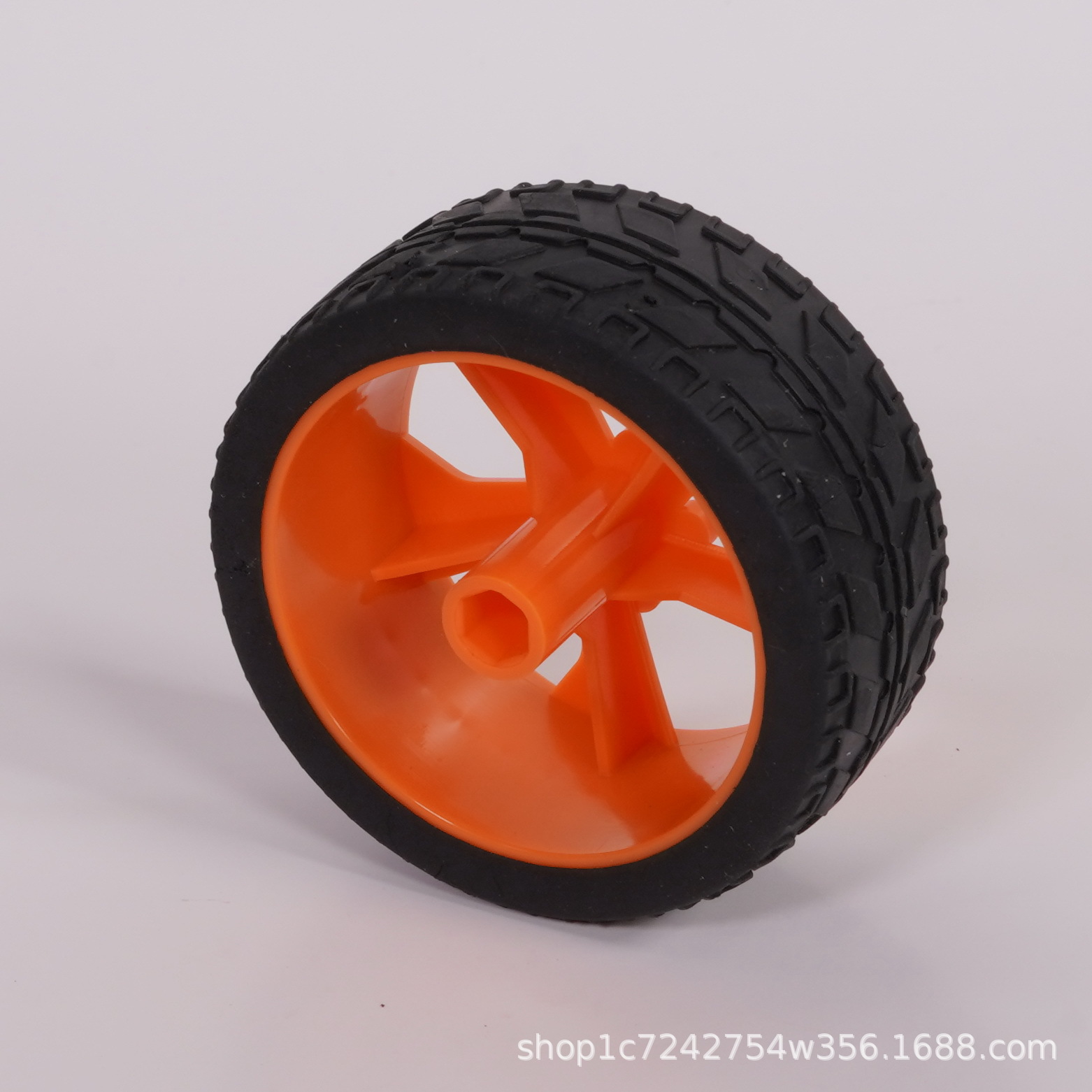 智能小车机器人轮子 自平衡小车轮带联轴器螺丝65mm大摩擦力轮胎