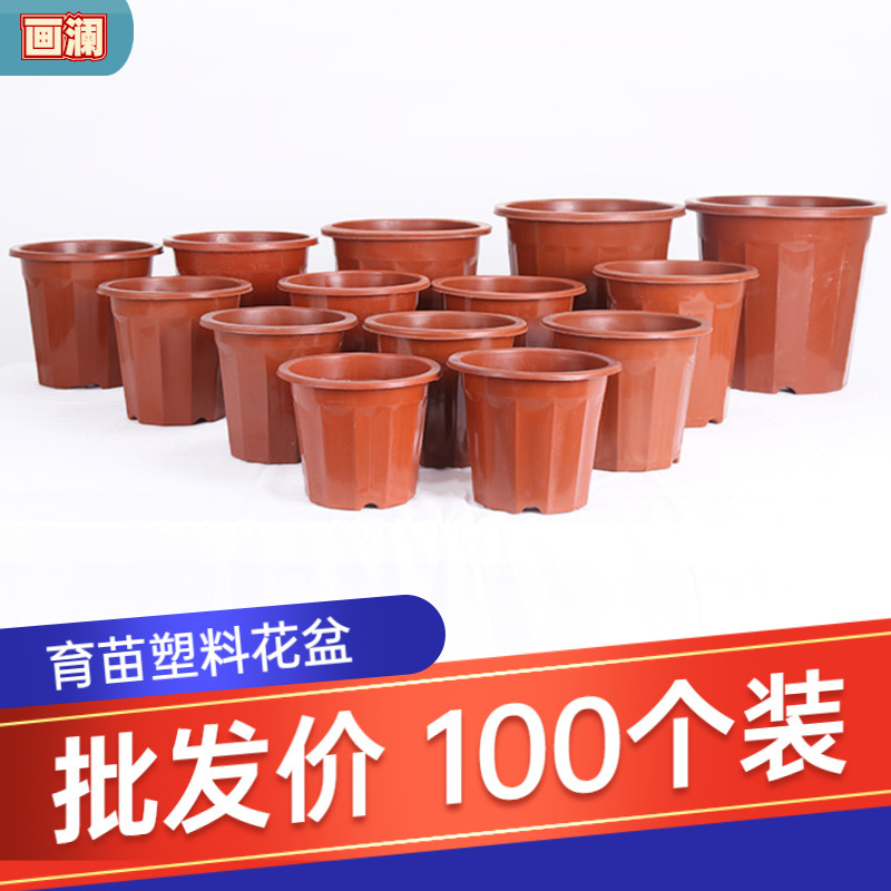塑料胶花盆加厚耐用特价处理厂家直销种花小育苗盆大号清仓包邮