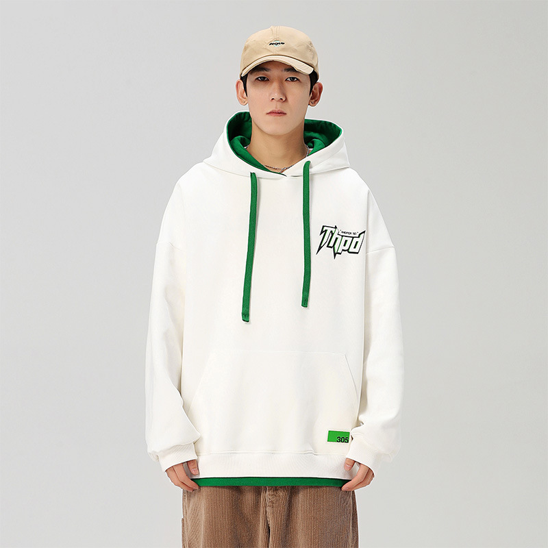 包邮2023秋季炸街国潮牌嘻哈卫衣男宽松ins超火小众英文印花休闲