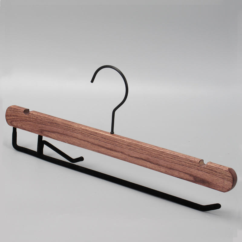 木质植绒裤架实木多功能裤架挂衣架吊带领带架服装店衣架工厂批发