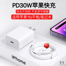 PD30w快充充电头适用于苹果15手机充电器 iPhone14快充头套装批发