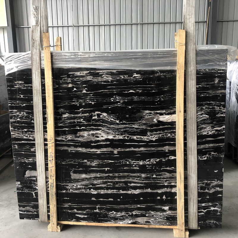 热卖酒店别墅地面墙面成品线条门槛家具黑色石材银白龙天然大理石