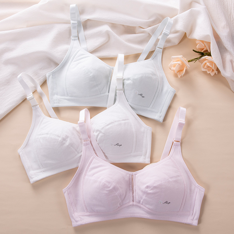 高中生内衣女初中学生青春发育期少女文胸纯棉薄款大胸显小胸罩