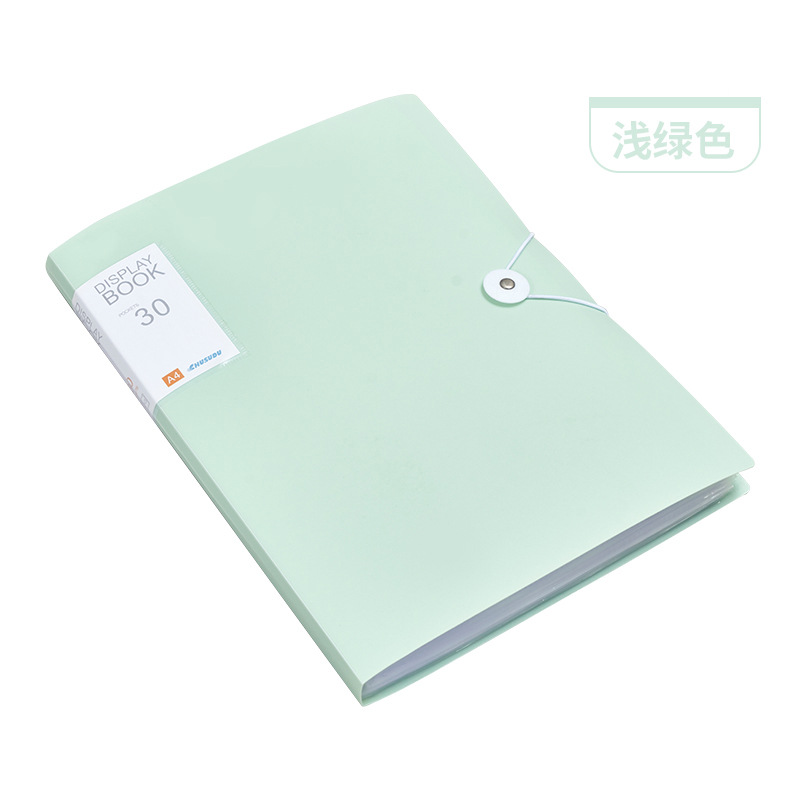 A4 Folder Transparent Insert Multi-Layer Info Booklet Student Test Paper Buggy Bag 60 Pages Loose-Leaf Contract Clip File Binder