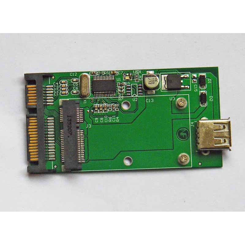 mini pcie msata固态硬盘转usb msata ssd转2.5 sata