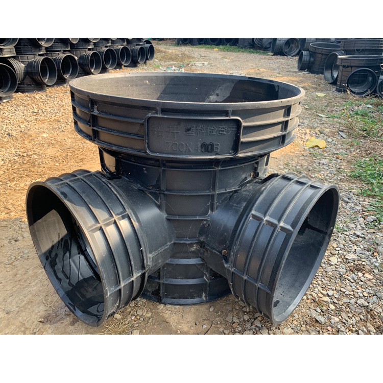 厂家直供注塑成品检查井排污污水井90度弯头沉泥井市政政用一体井