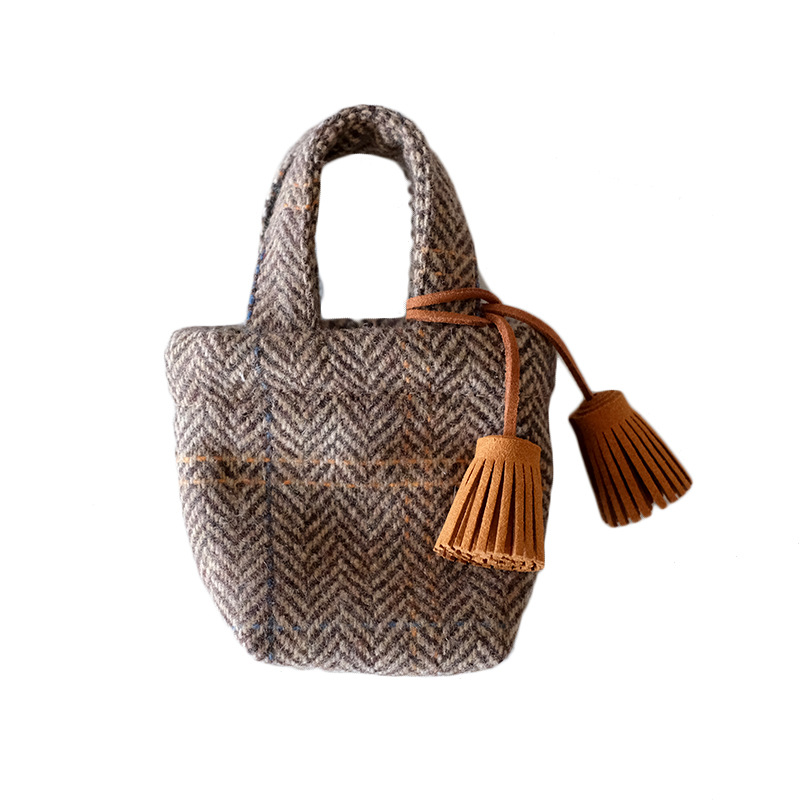 bleu et rose【挂耳包】原创毛呢迷你耳机包收纳袋可爱斜挎包可爱