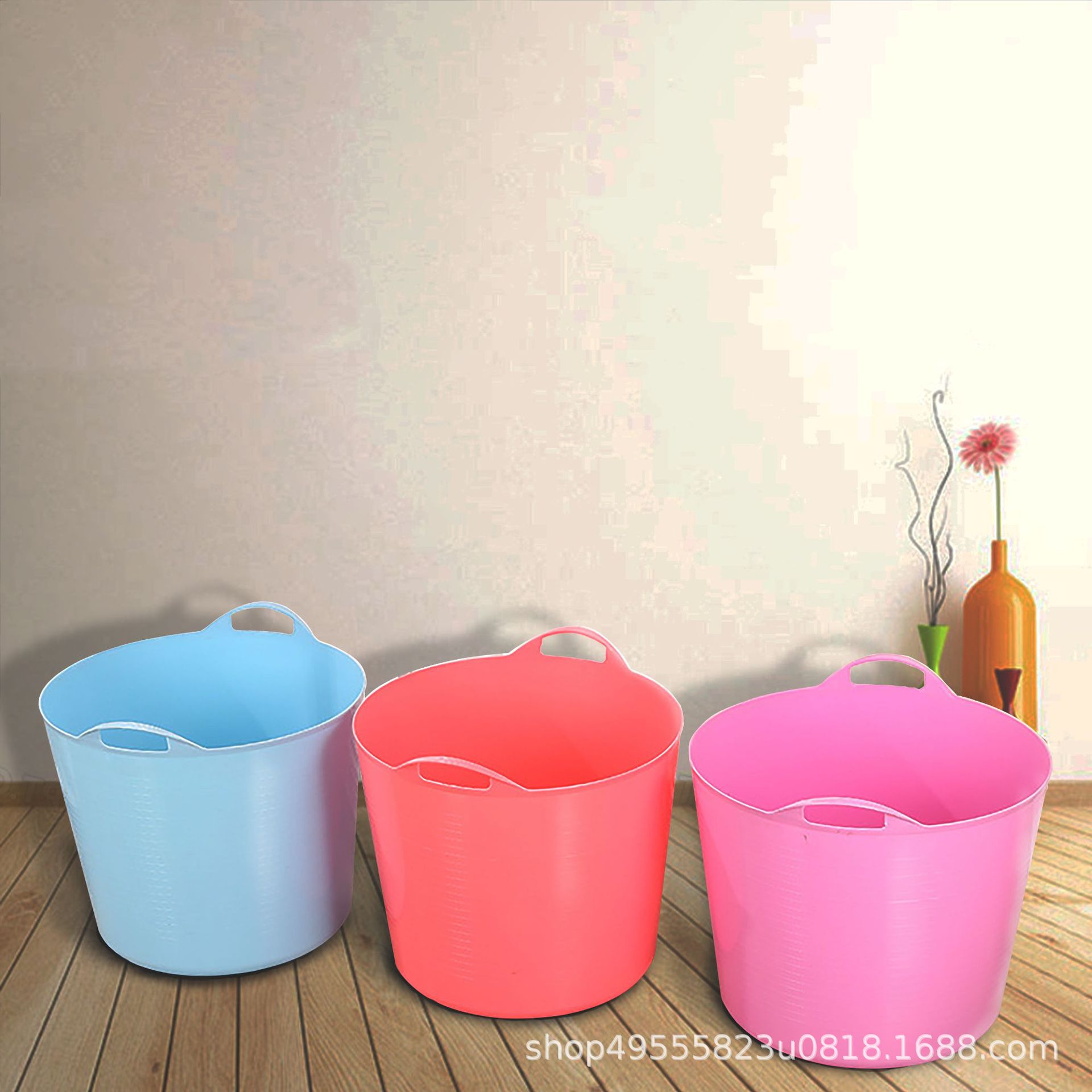 Supply Children's Bath Bucket Portable Dirty Clothes Sundries Storage Bucket Baby Bath Barrel Gift Wholesale