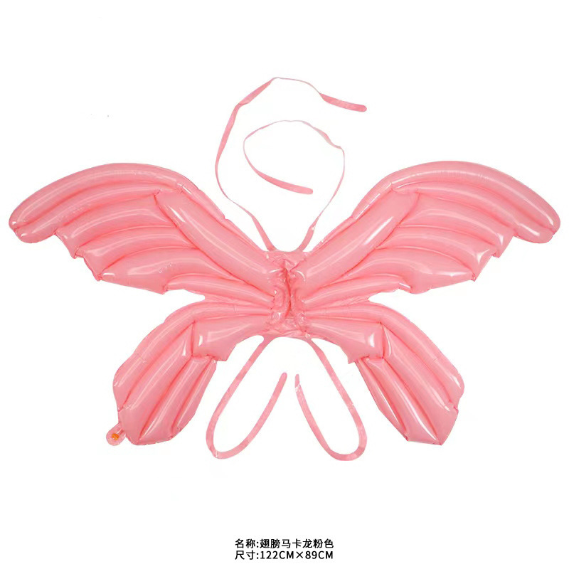 Cross-Border Hot Selling Internet Celebrity Stall Recommended Back-Mounted Large Butterfly Wings Angel Aluminum Balloon Wholesale Direct Sales